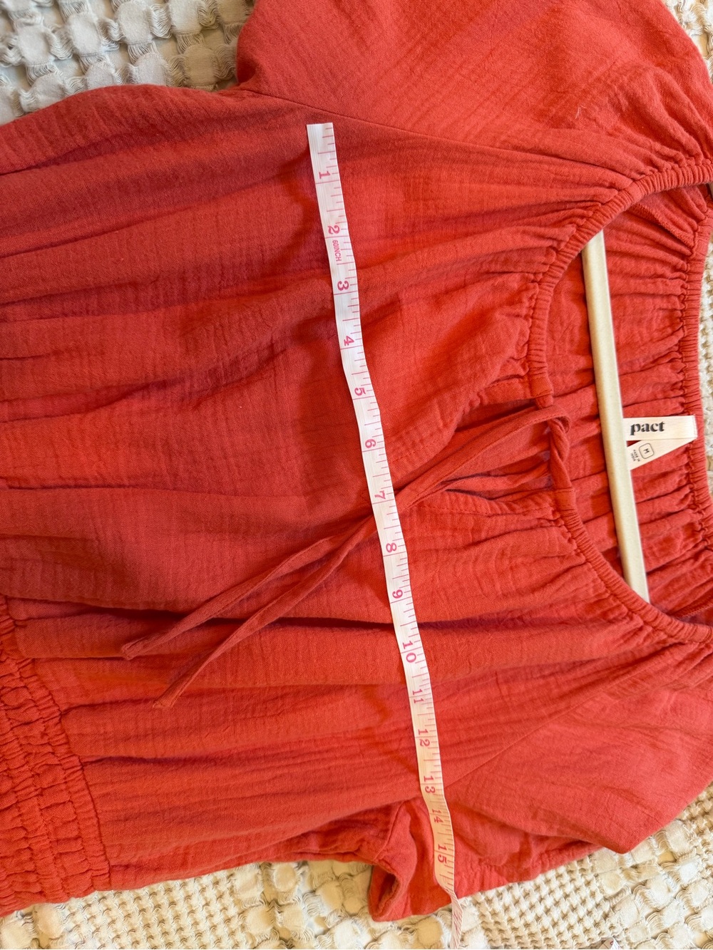 Women's Brand New, Never Worn Coastal Double Gauze Boho Midi Dress: color Kumqua - Picture 4 of 12
